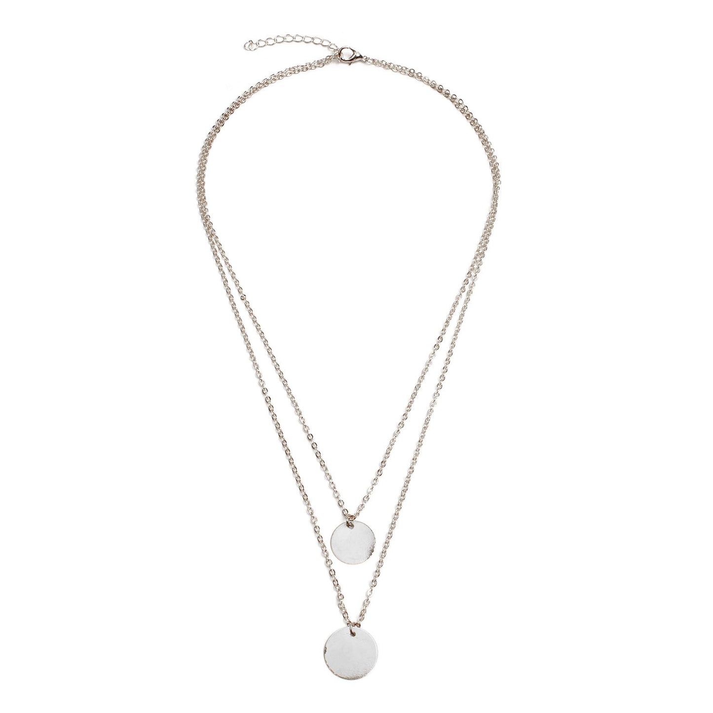 Cross-border new European and American personality necklaces simple fashion large and small sequins double-layer necklace wholesale