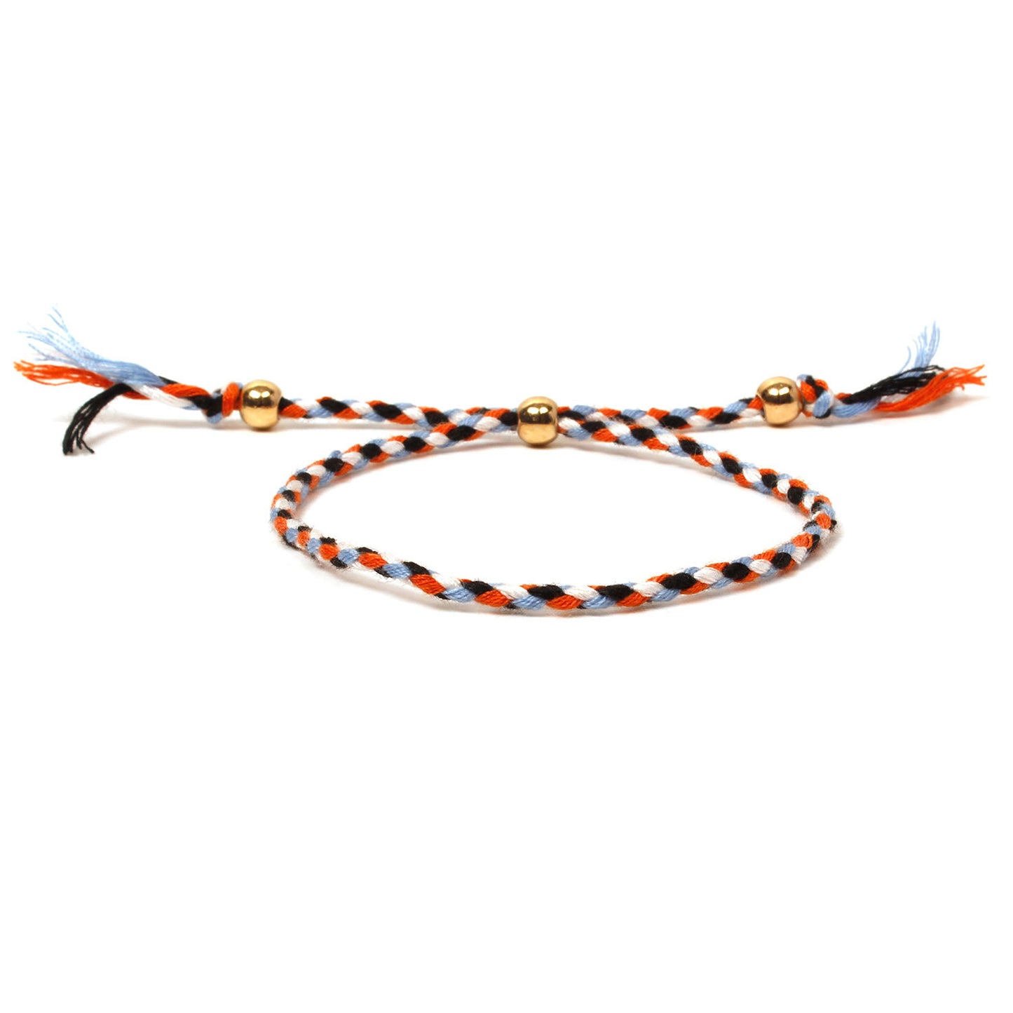 Custom cross-border jewelry Amazon hot sale new gold bead bracelet women's fashion hand-woven colored thread hand jewelry