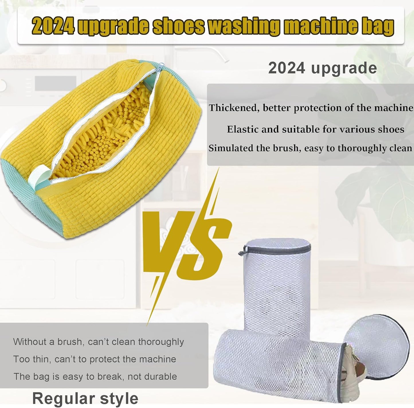 1PCS Washing Shoes Bag Cotton Laundry Fluffy Fibers Easily Remove Dirt Washing Bags Anti-Deformation Shoes Clothes Organizer Shopylife