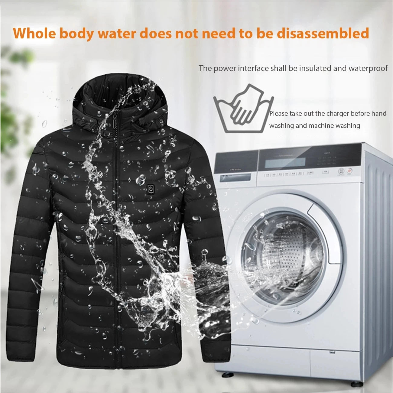Men 9 Areas Heated Jacket USB Winter Outdoor Electric Heating Jackets Warm Sprots Thermal Coat Clothing Heatable Cotton jacket Shopylife