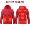 9 Areas heated Red