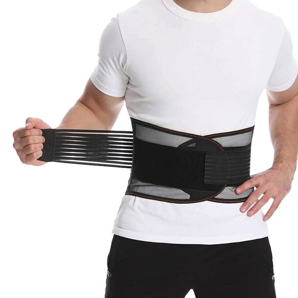 Medical Back Brace Waist Trainer Belt Spine Support Men Women Breathable Lumbar Corset Orthopedic Faja Lumbar Hombre Gym Belts - Shopylife -