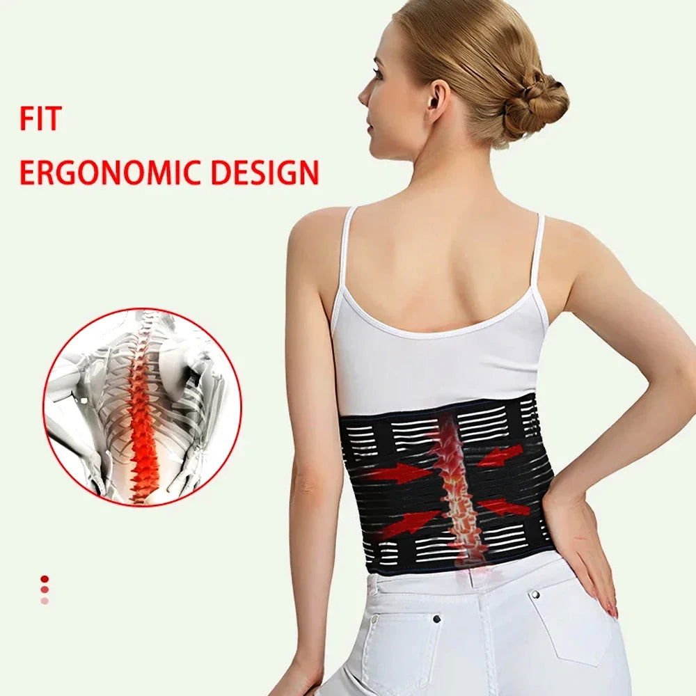 Medical Back Brace Waist Trainer Belt Spine Support Men Women Breathable Lumbar Corset Orthopedic Faja Lumbar Hombre Gym Belts - Shopylife -