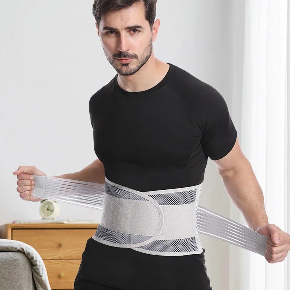 Medical Back Brace Waist Trainer Belt Spine Support Men Women Breathable Lumbar Corset Orthopedic Faja Lumbar Hombre Gym Belts - Shopylife -