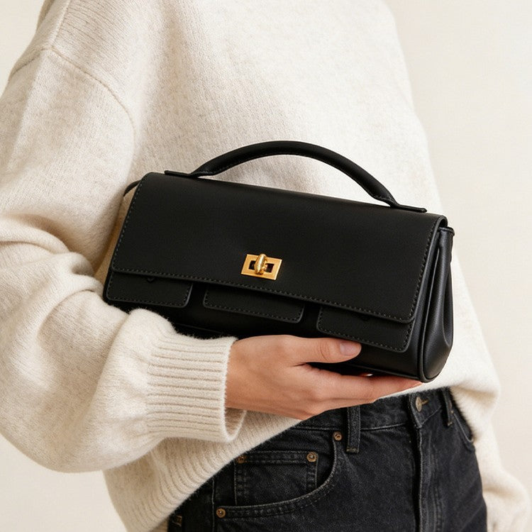 Bolsa transversal feminina Novo modelo elegante fashion Bolsa de ombro curta minimalista versátil Bolsa Internacional para o dia a dia Bolsa de ombro feminina
