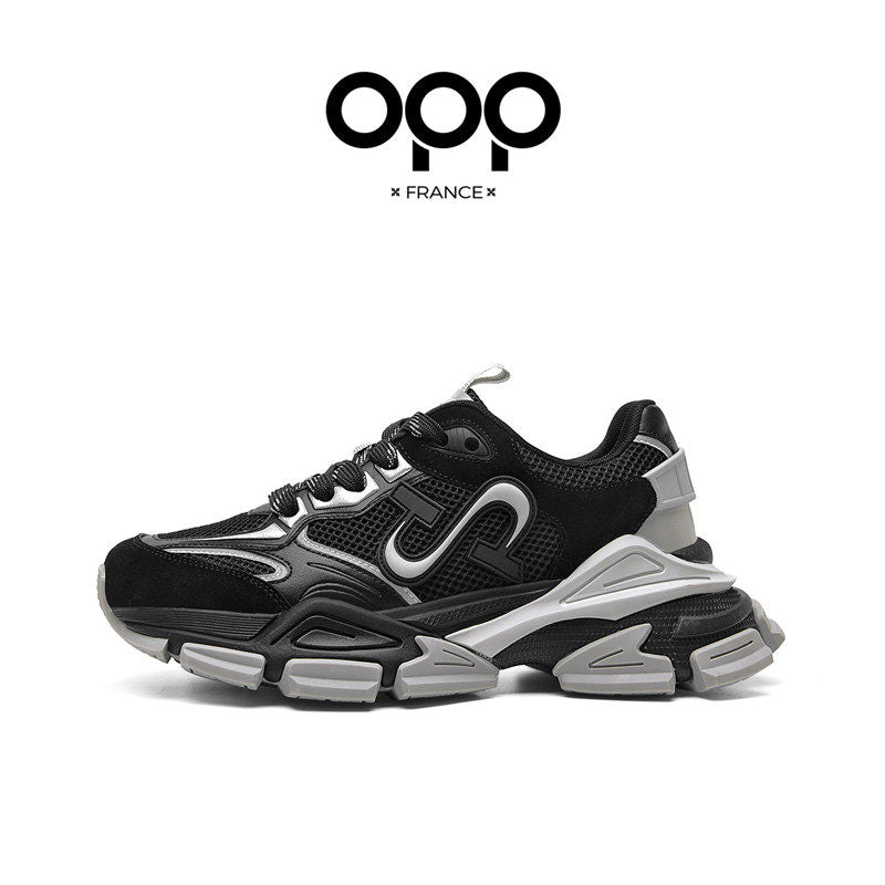 OPP men's shoes spring black warrior fried street ruffian handsome retro trend platform dad shoes outdoor casual sneakers men