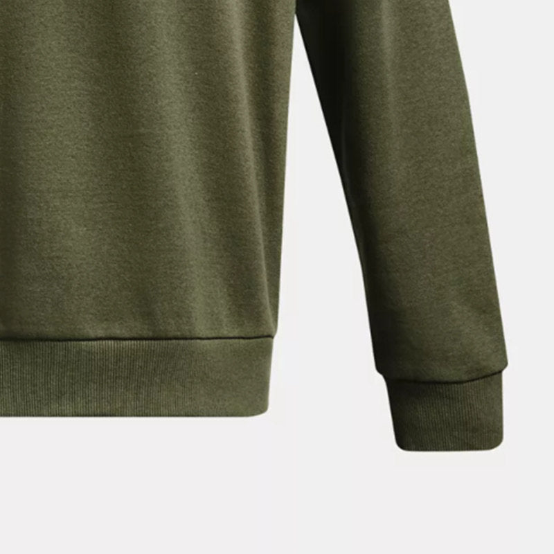 UA Under Armour Rival Men's Fleece Crew Neck Training Sports Comfortable Pullover Sweatshirt 1379755-390