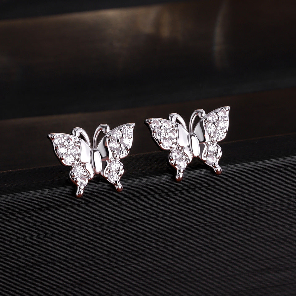 RAKOL Amazon Jewelry Set Copper Inlaid Zircon Rabbit Two-Piece Set Necklace Studs Amazon Classic Accessories for Women
