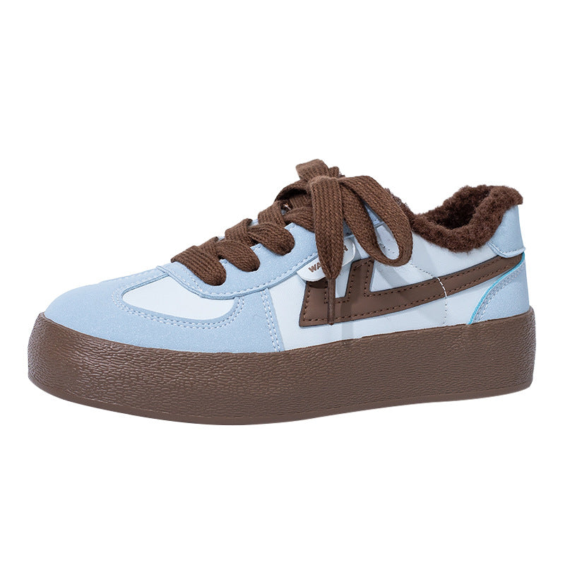 Pull-back shoes, couples, lightweight and energetic, retro German training shoes, rounded casual platform shoes, men's and women's shoes