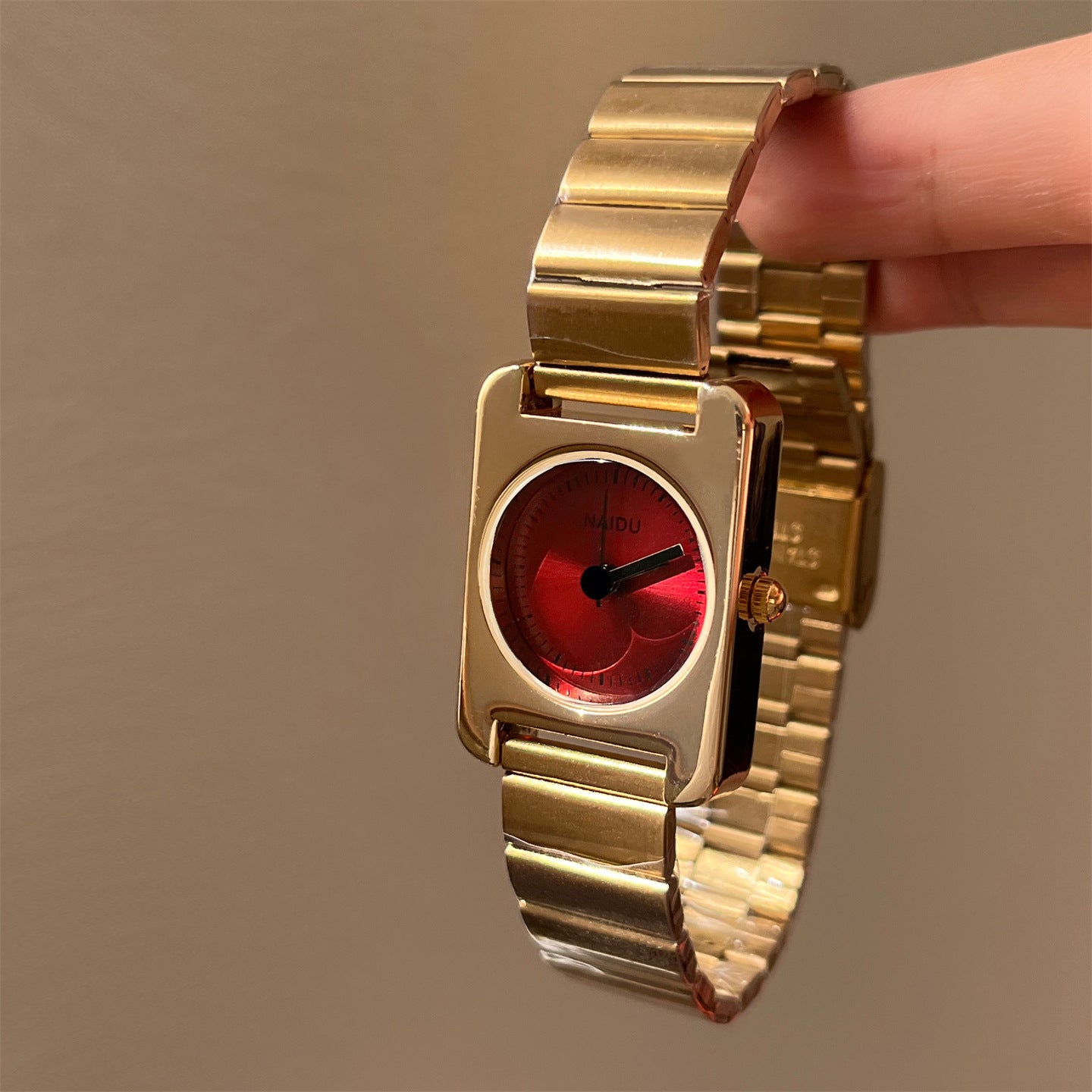 Foreign Trade Light Luxury Minimalist Style Unique Metal Bamboo Chain Watch Simple and Fashionable Square Elegant Casual Women's Watch
