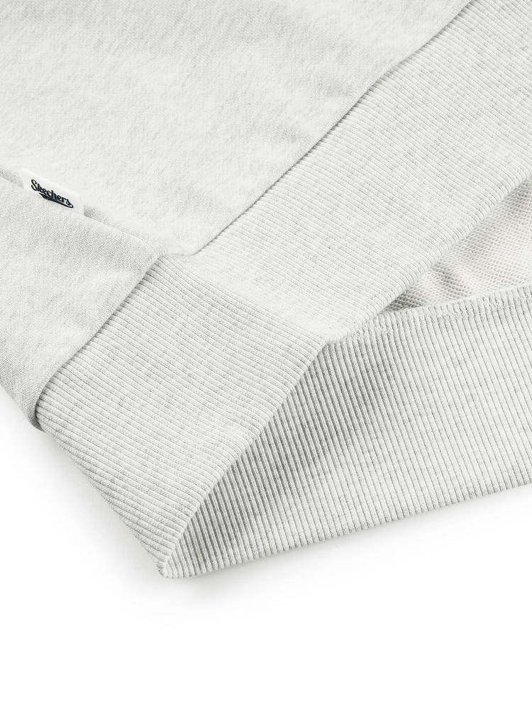 Sweatshirt de malha unissexo Skechers, modelo pullover, para inverno, folgada e confortável, manga comprida, modelo básico L324U059-0248