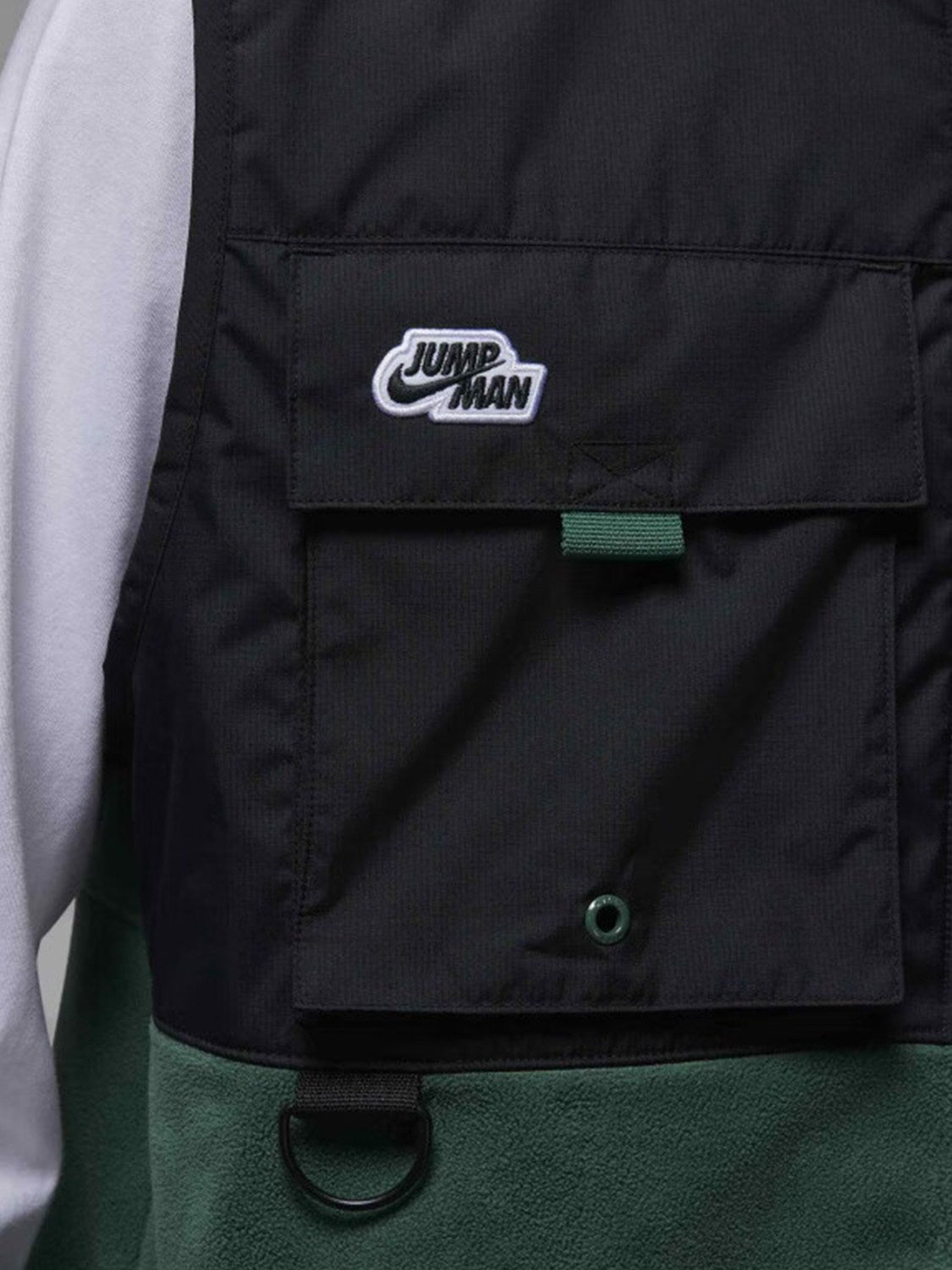 Nike Official Authentic JORDAN Men's Spliced Polar Fleece Pocket Stand Collar Vest DC9662-333