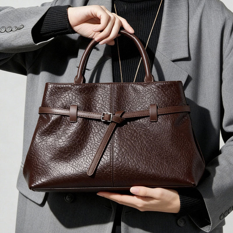 Bolsa de mão estilo descontraído couro macio Bolsa tote Novo modelo elegante Grande capacidade Bolsa para o dia a dia Internacional fashion Bolsa de ombro