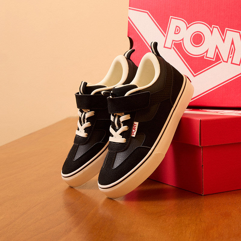 Pony Children's Shoes Spring 2025 New Boys' Board Shoes Black Athleisure Shoes 251K1SK01BK