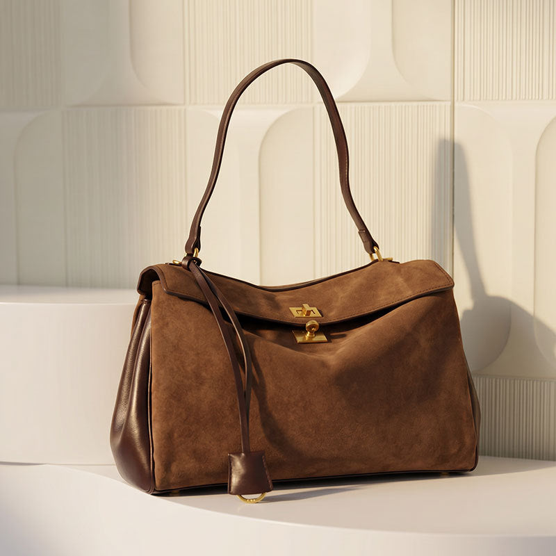 Bolsa tote Bolsa elegante couro camurçado bolsa Novo modelo tendência rodeo bolsa fashion Grande capacidade para o dia a dia Bolsa de ombro