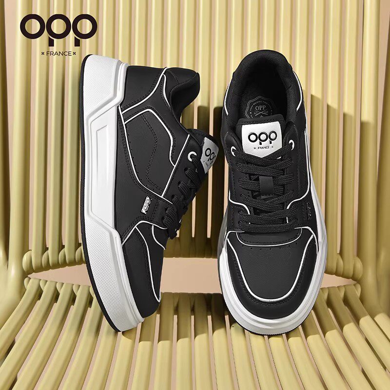 OPP men's shoes spring 2026 new thick-soled heightened athleisure board shoes low-top versatile popular white shoes