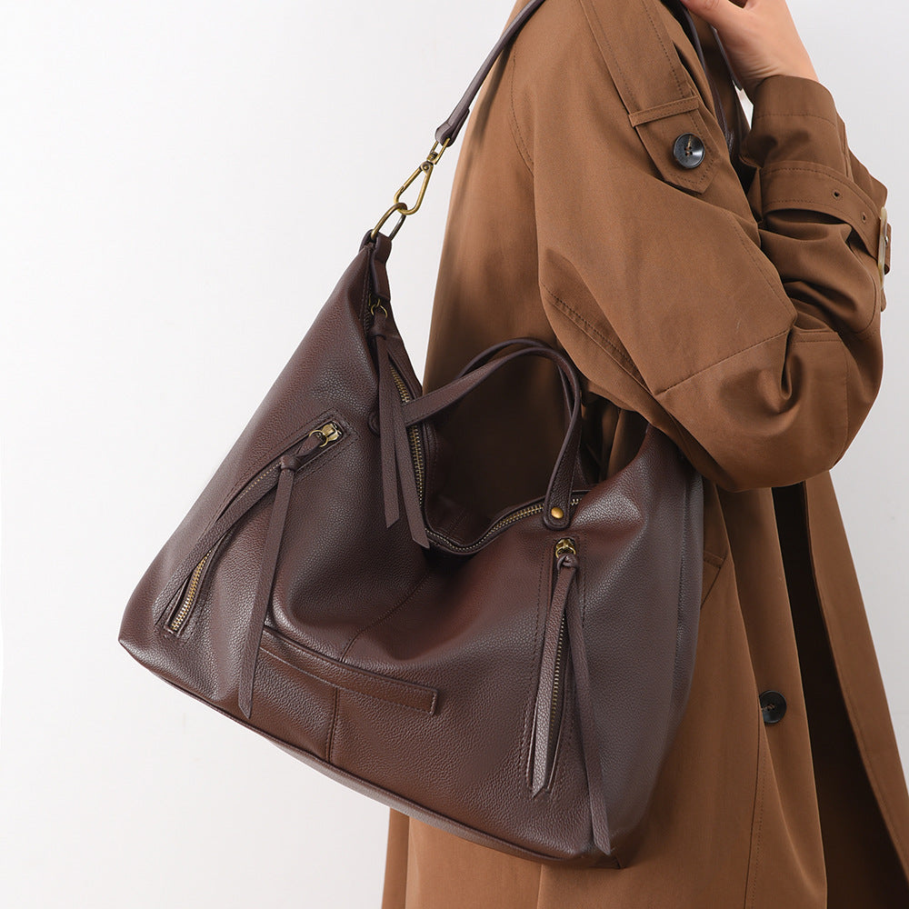 Bolsa tote para o dia a dia Grande capacidade Bolsa de mão elegante estilo descontraído Bolsa Novo modelo fashion vintage Bolsa de ombro Internacional