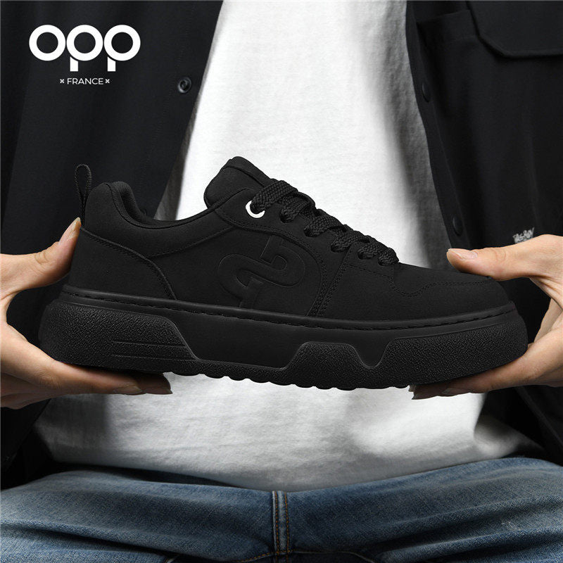 OPP board shoes spring 2026 new men's sports versatile casual low-top platform heightening niche solid color white shoes