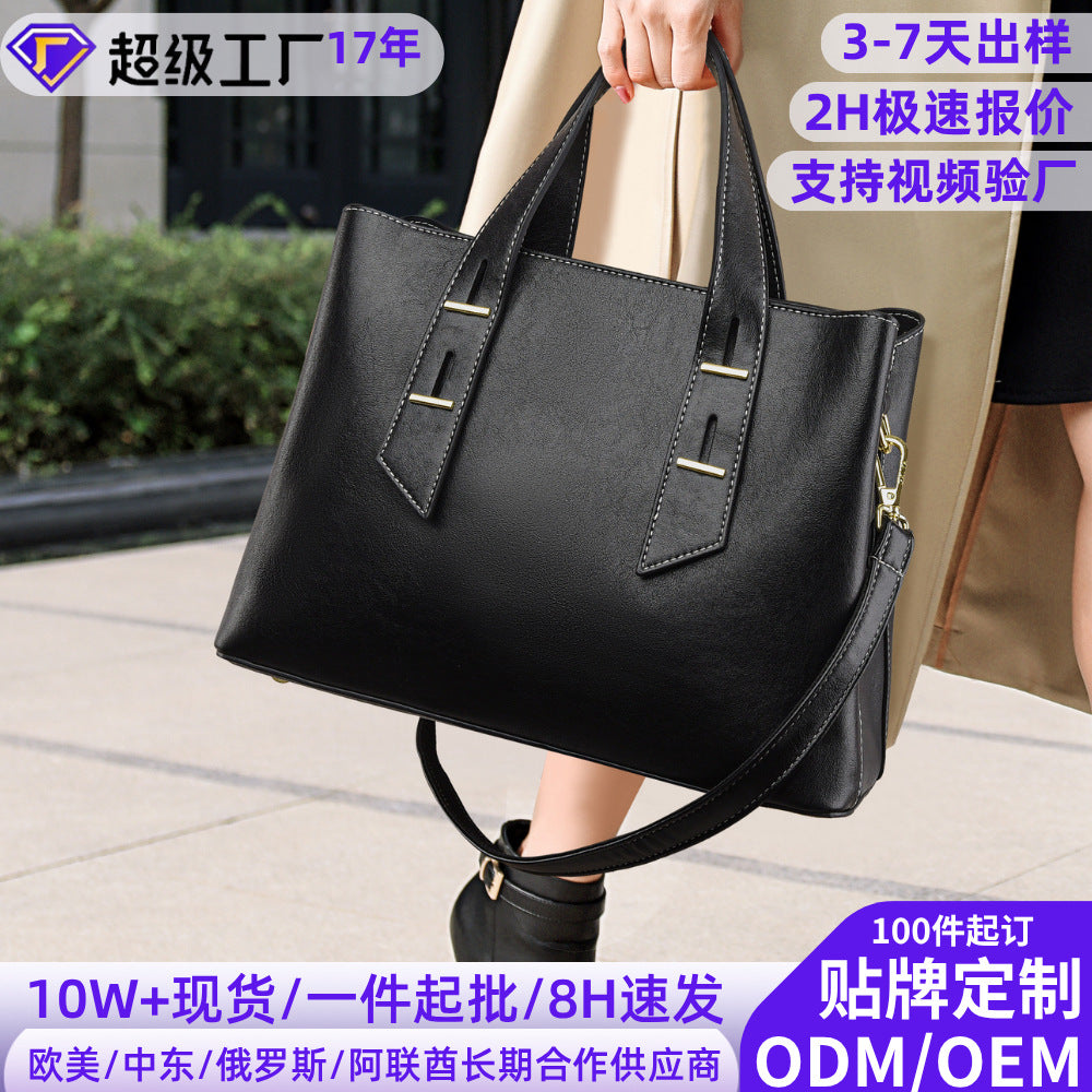 Internacional comércio internacional Bolsa de mão fashion Couro curtido vegetal Bolsa minimalista Grande capacidade para o dia a dia Bolsa tote atacado personalização Bolsa