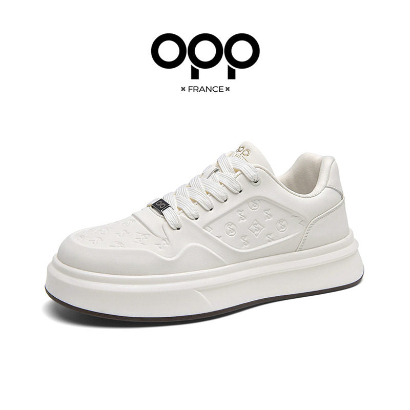 OPPOPP Men's Shoes 2026 New Spring White Shoes Soft Sole Versatile Sports Popular Light Luxury Men's Casual Shoes
