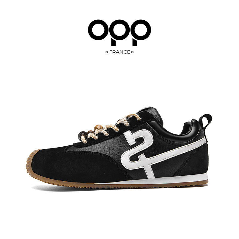 OPP men's shoes spring low-top lightweight leather versatile ruffian handsome Forrest Gump shoes outdoor leisure sports hiking and touring shoes