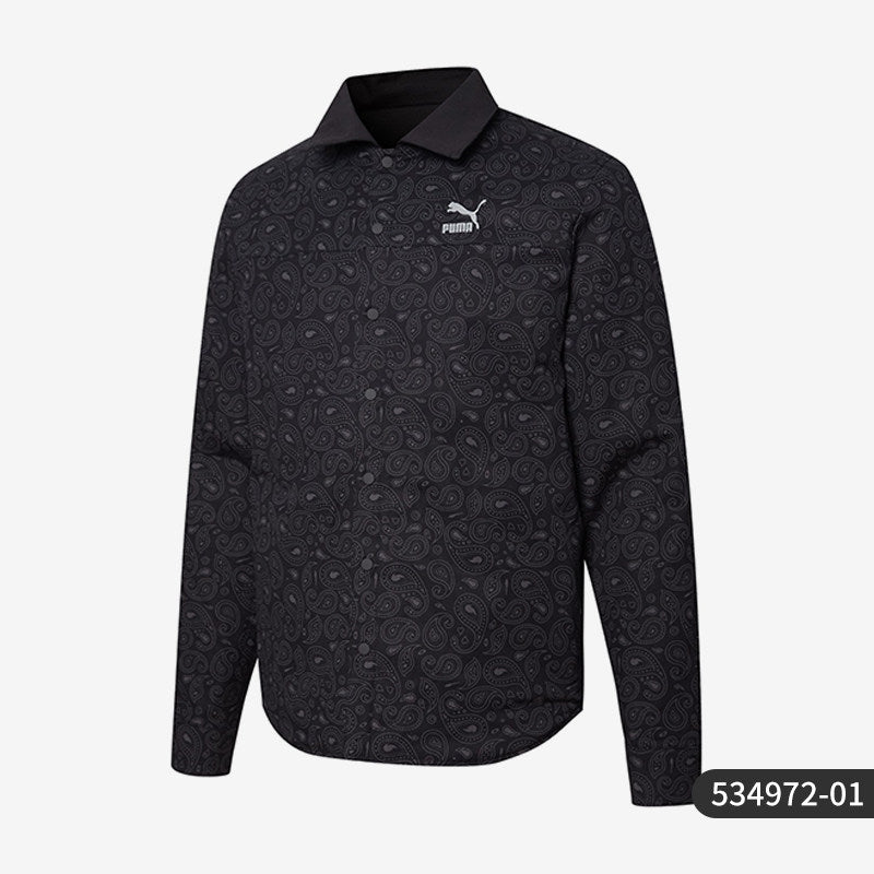Puma official genuine new lapel reversible men's sportswear shirt jacket 534972-12