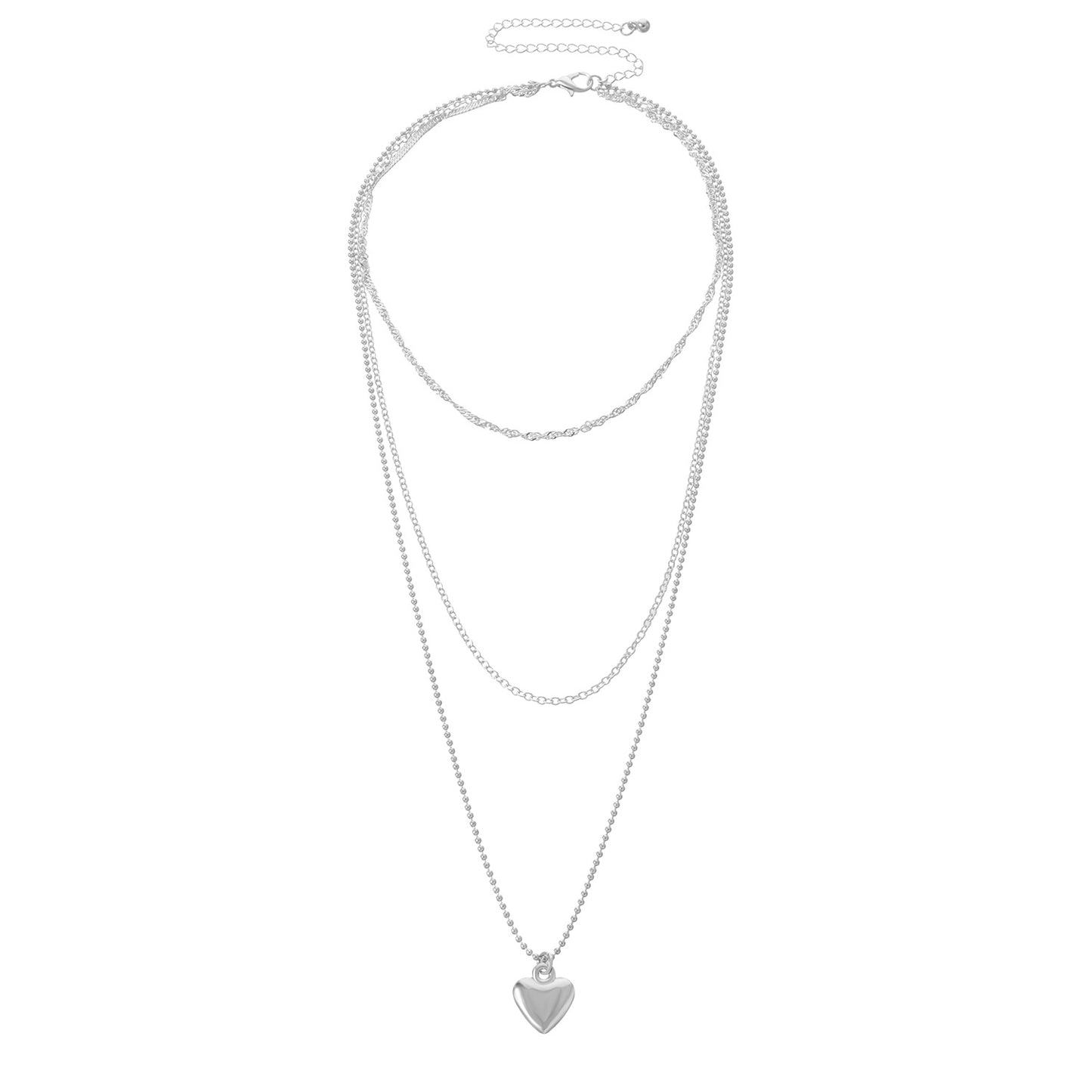 Cross-border jewelry level love pendant collar fashion women's twist chain peach heart clavicle chain source manufacturers