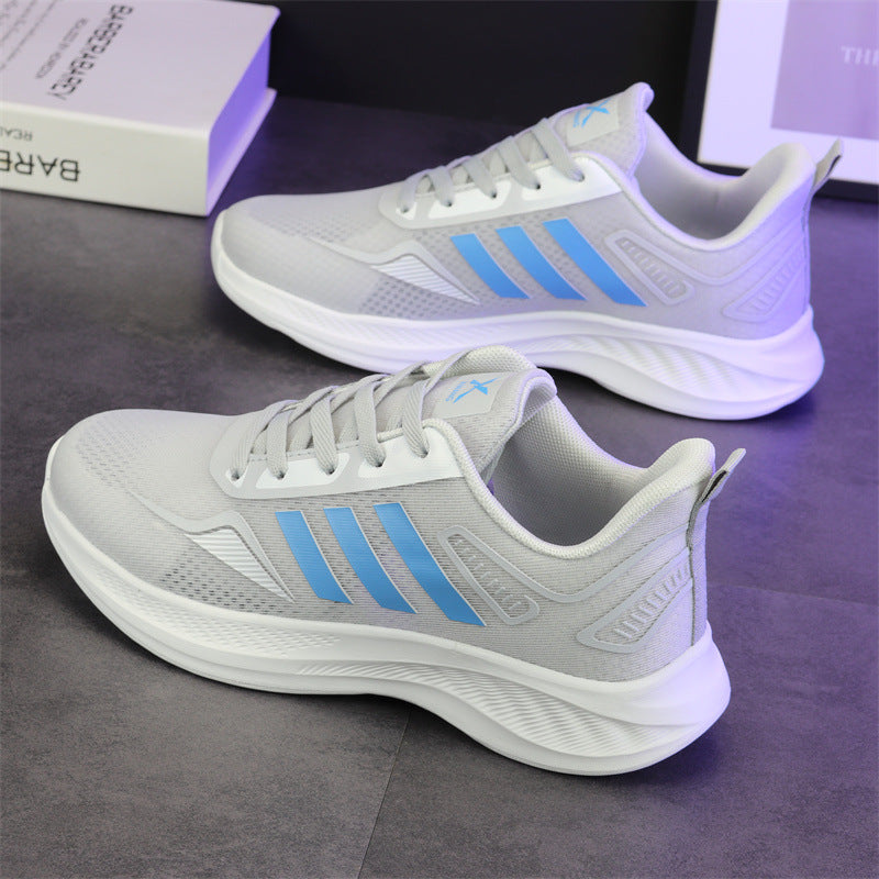 2025 verão Novo Tênis Casual Leve Masculino Sapatos de Malha Branca Masculino e Feminino Casal Tênis de Corrida Respirável