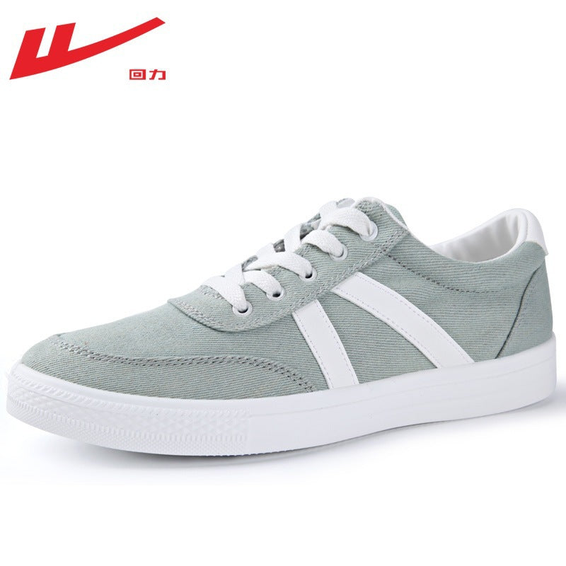 Pullback comfortable breathable low-top shoes sporty style lace-up casual canvas shoes wear high-end Korean board shoes wholesale