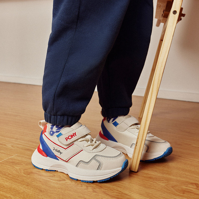 Pony PonySOHO-K Versatile Velcro Fashion Casual Vintage Sneakers for Boys and Girls 234K1SO56