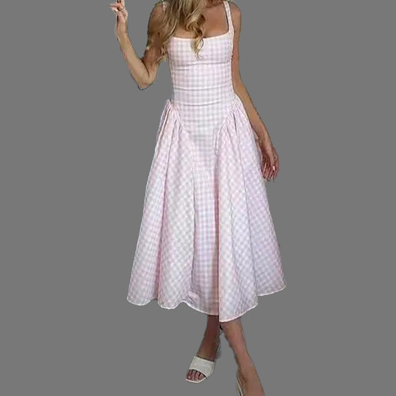 Cross-border 2025 Amazon Spring New European and American Fashion Elegant Printed French Dress