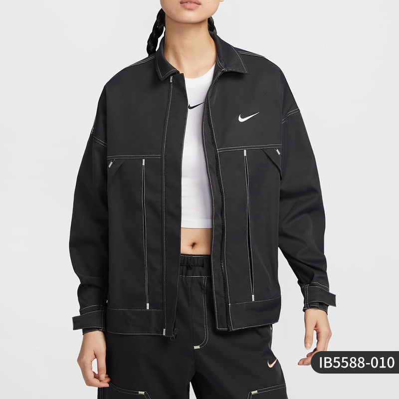 Nike Official Genuine New Women's Fashion Simple Sports Lapel Jacket Jacket IB5588-133