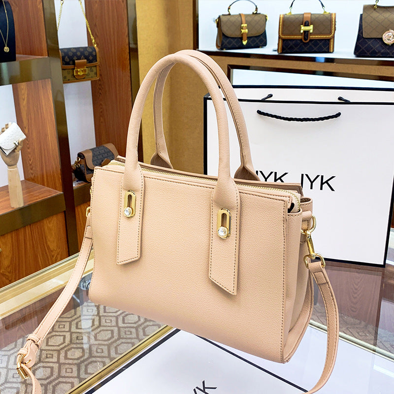 Cross-border bag women's bag 2024 new European and American trend lychee pattern high-end handbag one-shoulder crossbody bag batch