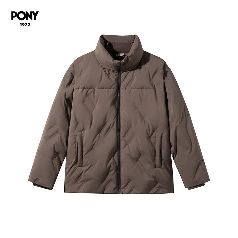 PONY1972 autumn and winter new outdoor sports gray duck down warm down jacket jacket 244M2OF10