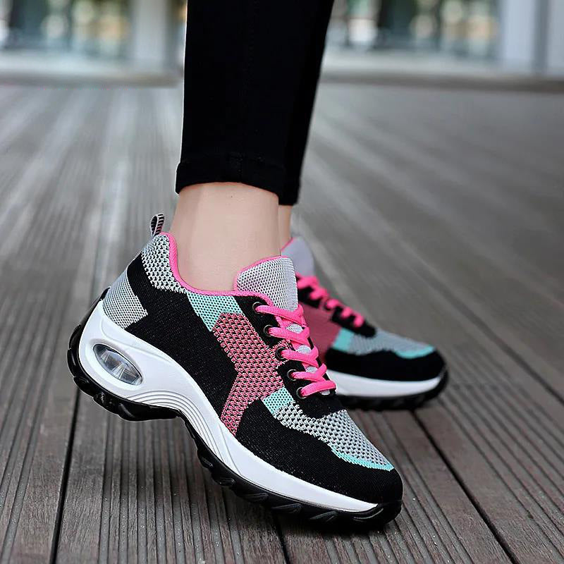 2025 spring women's shoes, nurse shoes, Korean platform air cushioning running shoes, square dance, a drop-shipping fashion casual shoe