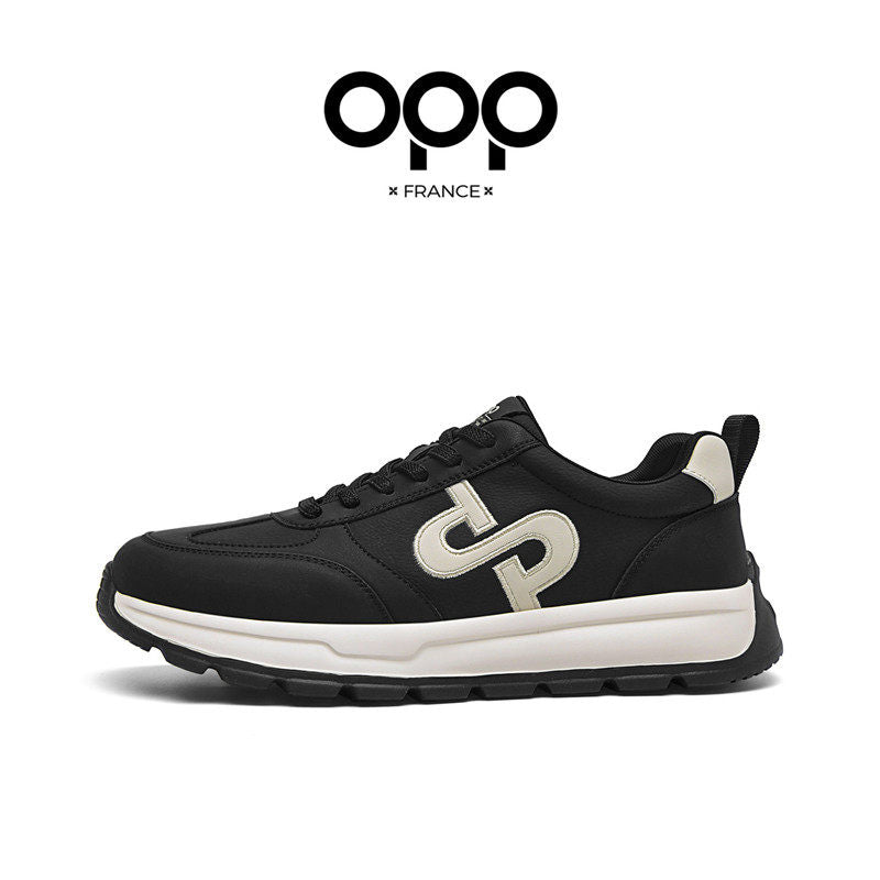 OPP men's shoes spring 2026 new men's outdoor hiking casual sneakers light luxury leather versatile Forrest Gump shoes