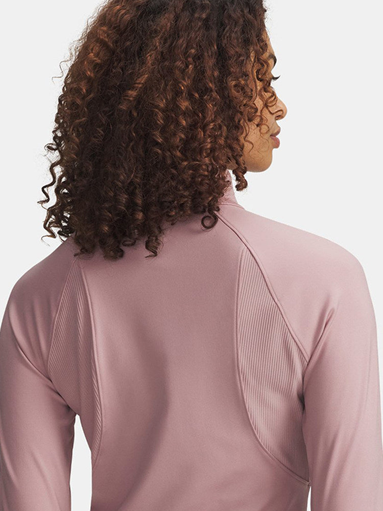 Under Armour Jacket Women's Fall Winter Meridian Knit Training Sports Half Zip Jacket 6003993-673