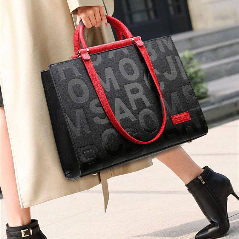 Novo modelo Bolsa tote fashion europeia e americana vintage Bolsa de mão feminina estampado em relevo Grande capacidade para o dia a dia bolsa Internacional comércio internacional fábrica