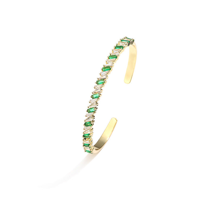 Cross-border European and American fashion full diamond marqueseye opening bracelets, adjustable latriche opening light luxury elegant factory wholesale