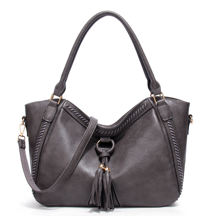 Foreign trade bag women's bag 2024 new European and American vintage fringed tote bag shoulder bag bucket bag manufacturer wholesale