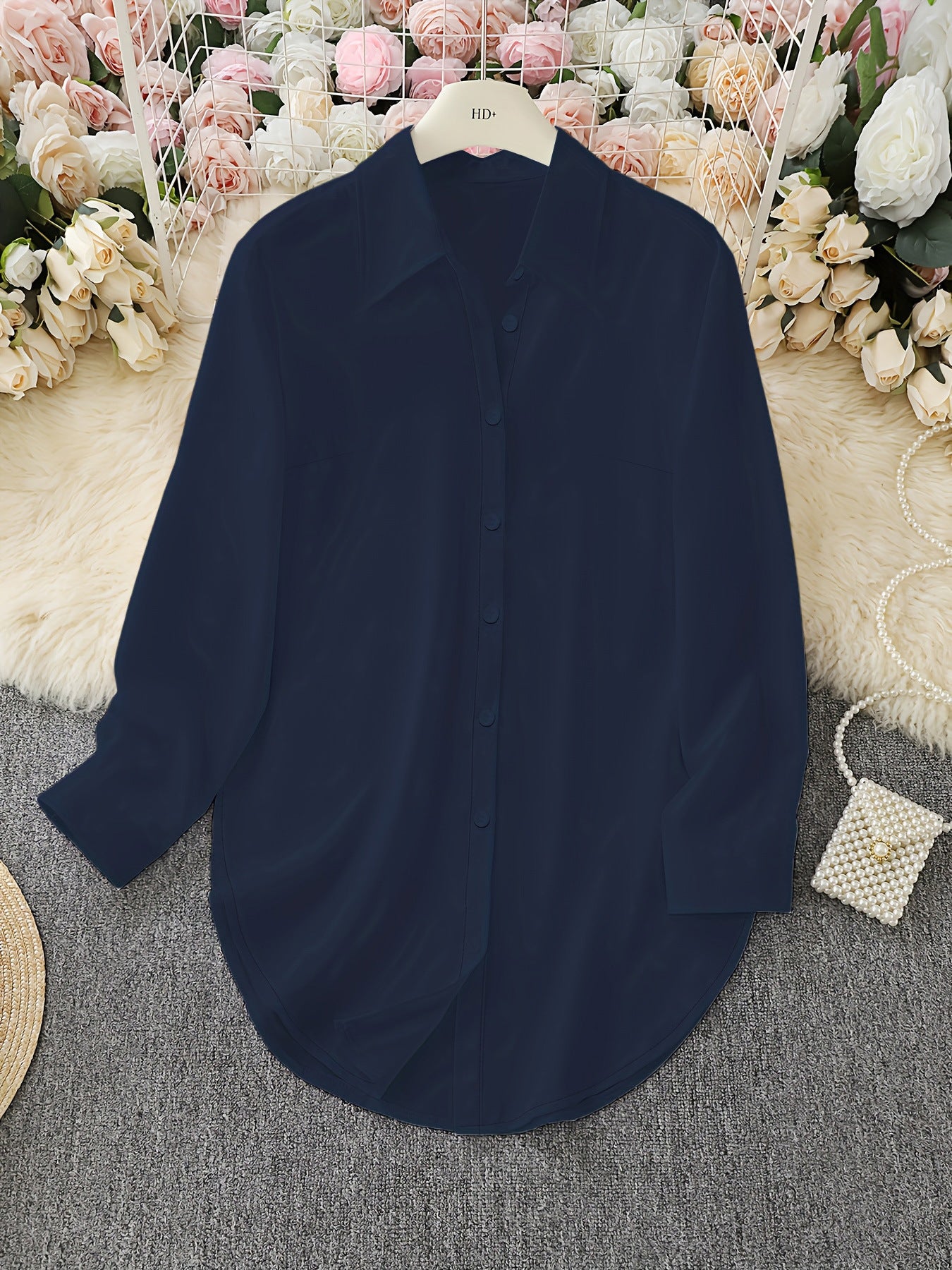 2026 AliExpress wish Amazon Hot Item: Four-season fashion minimalist irregular women's shirt, long-sleeve shirt