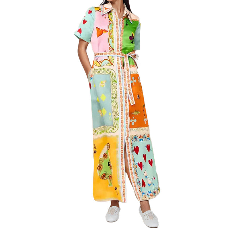 Primavera/Verão 2026: Novo modelo transfronteiriço da Amazon, moda pura, elegância e sofisticação, fato estampado slim.