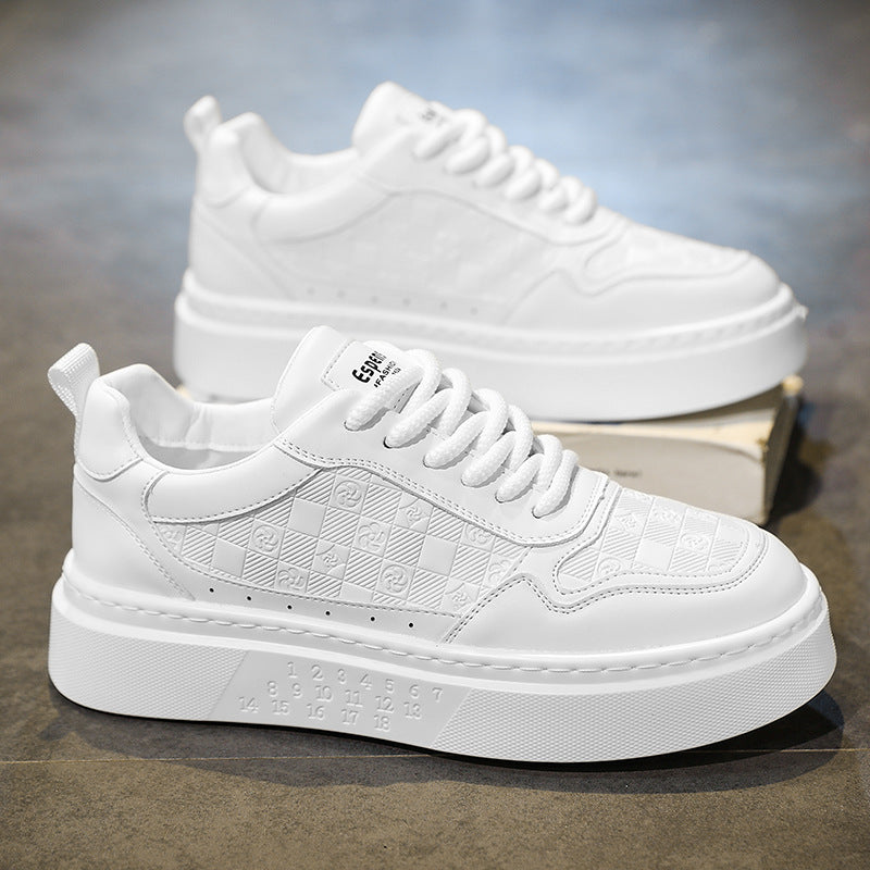 2026 Spring New Trendy Brand Versatile Niche Original Printed Skate Shoes Youth Sports Height-Increasing McQueen White Sneakers