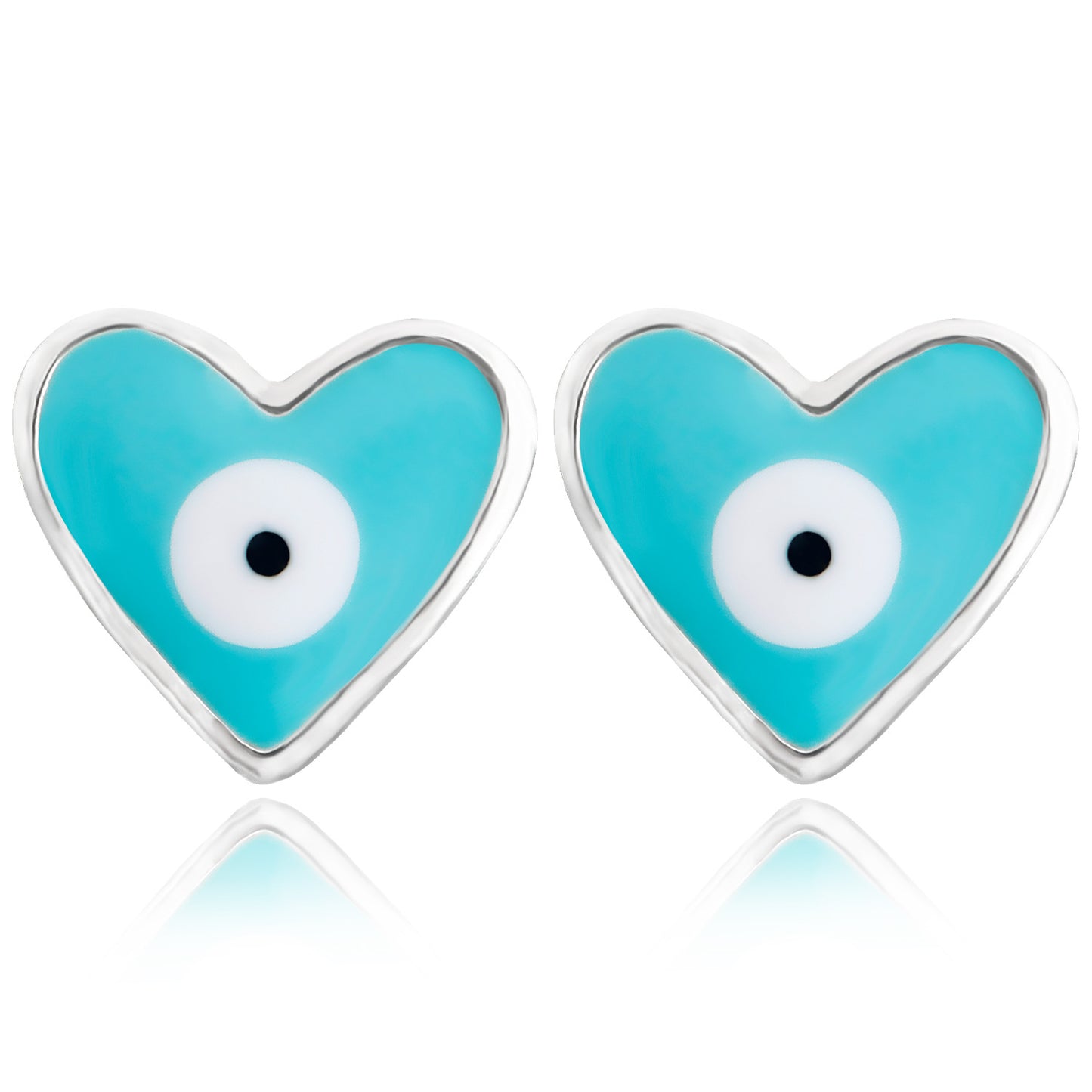 Jewelry Factory Customization Mini Heart-shaped Demon Eye Earrings Stud Earrings Luxury Niche Earrings