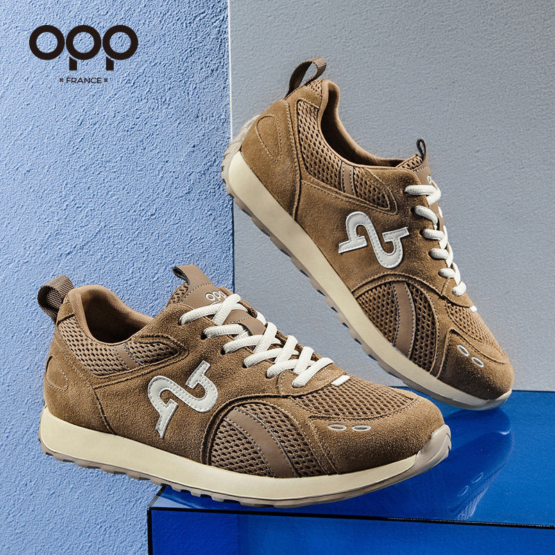 OPP Men's Shoes Spring 2026 New Men's Outdoor Sports and Leisure Shoes Retro Versatile Mesh Breathable Forrest Gump Shoes