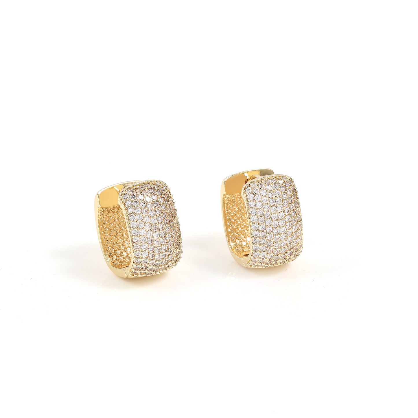 RAKOL 2025 New European and American Style Niche Light Luxury Full Diamond Stud Earrings for Women, High-End Hot Item Hot Sale in Stock