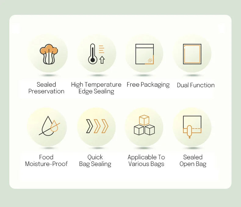 Plastic Heat Bag Sealer Food Packaging Sealing Machine Portable Snack Bag Sealing Clip Kitchen Storage Accessories Home Gadgets - Shopylife