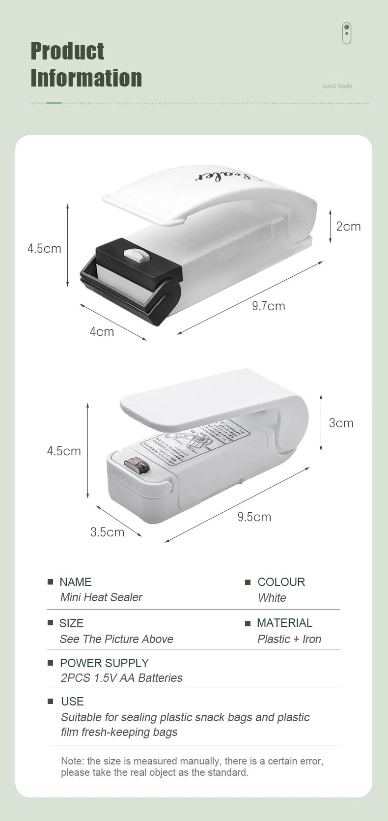 Plastic Heat Bag Sealer Food Packaging Sealing Machine Portable Snack Bag Sealing Clip Kitchen Storage Accessories Home Gadgets - Shopylife