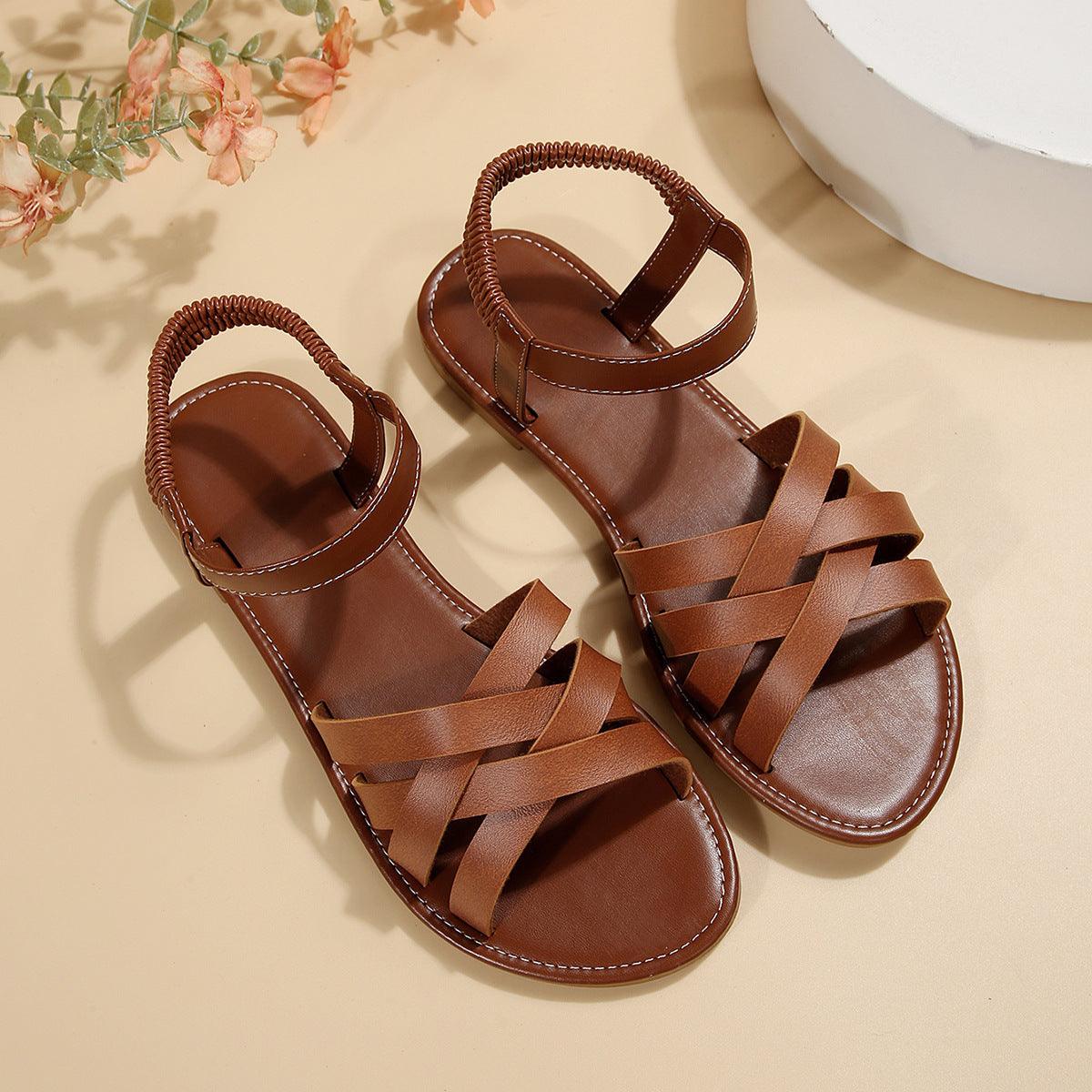 Vintage Flat Toe Sandals.