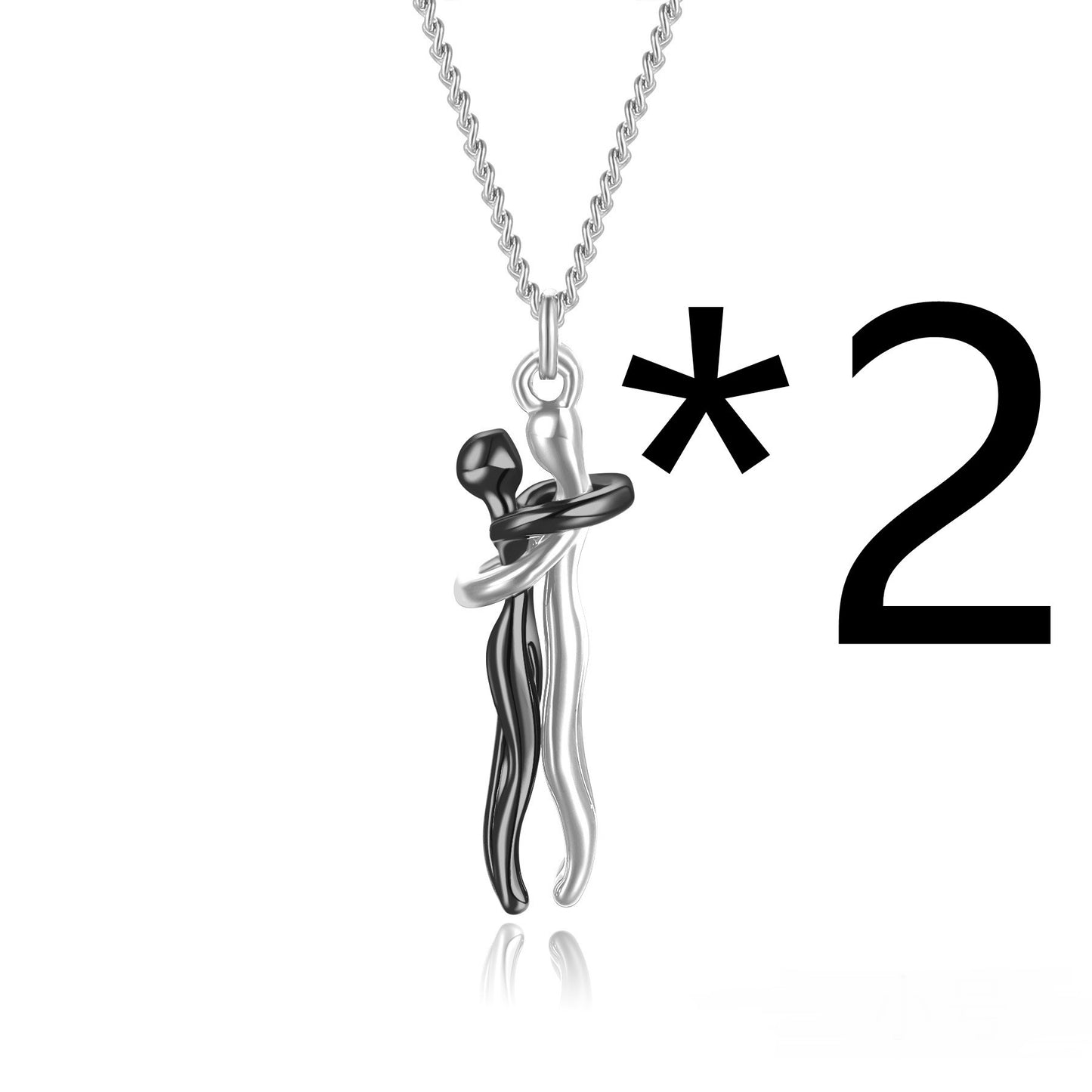 Hot Sale Affectionate Hug Necklace Couples Anniversary Valentine's Day Gift Fashion Punk Street Style Pendant Necklace ShopyRight